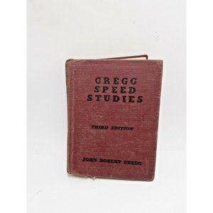 Gregg Speed Studies 3rd Edition by John Robert Gregg 1946 Hardcover Vintage Book